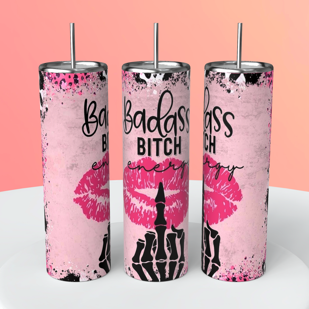 Pink BadAss Bitch Tumbler