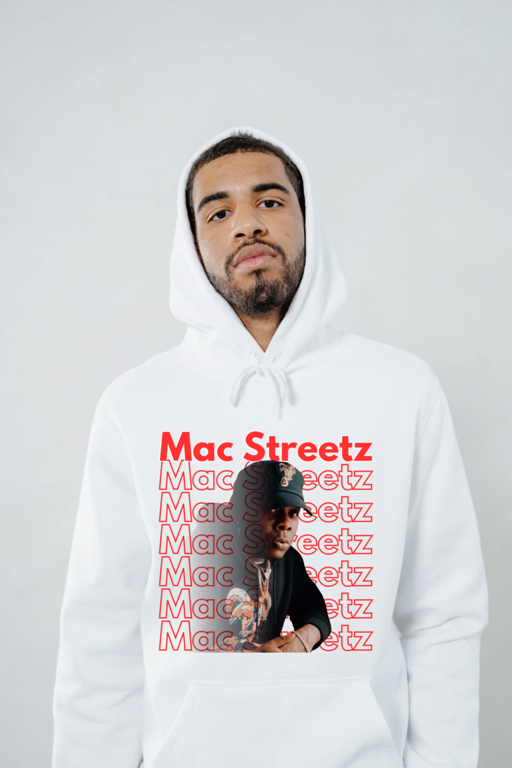 Mac Streetz in Red Hoodie