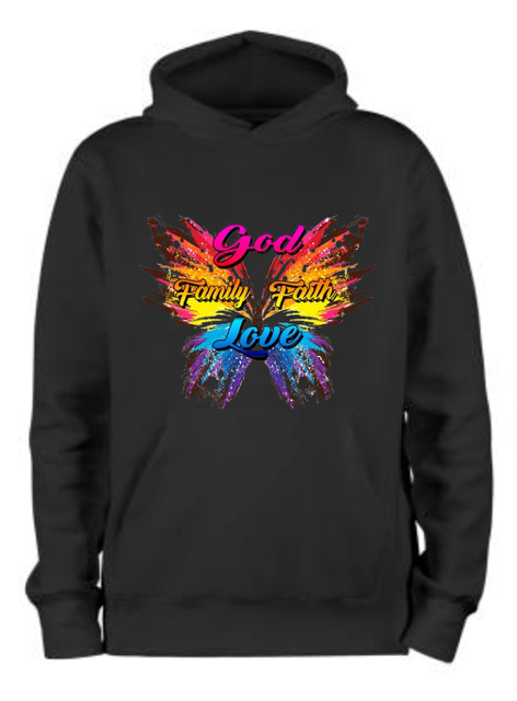 God Family Faith Love Hoodie