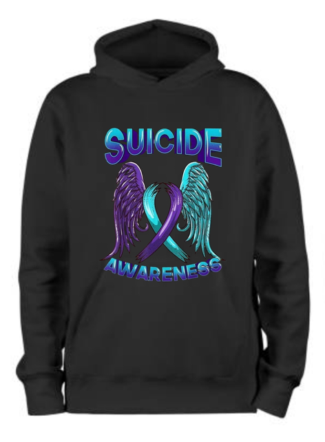 Suicide Awareness Ribbon Wings Hoodie